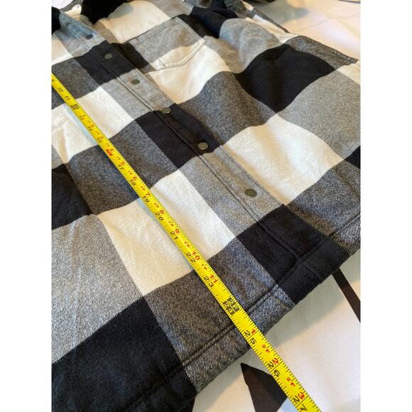 5.11 Tactical Men’s Sherpa-Lined SM Plaid Black & White Flannel Jacket - Picture 9 of 9